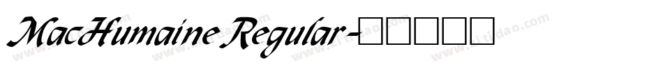MacHumaine Regular字体转换